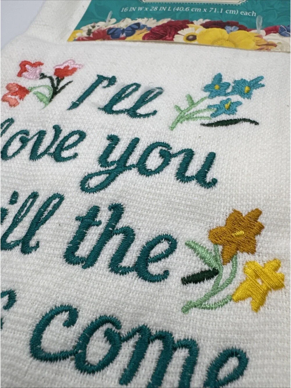 2023 Pioneer Woman Kitchen 3 Towel Set I'll Love You Till The Cows Come Home NEW